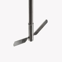 Roeras voor bovenroerders - centrifugaalroerder - 2-bladig - 500 mm - Ø 8 mm - RVS - agitator diam. 90/10 mm
