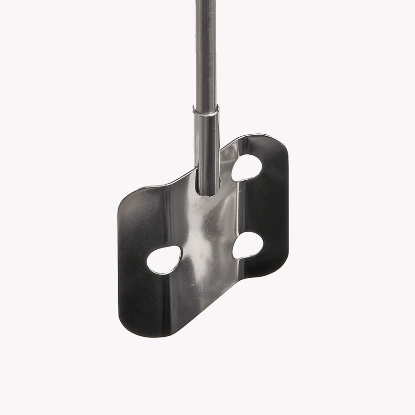 Stirring shaft for overhead stirrers - paddle stirrer 3-holes - 500 mm - Ø 8 mm - SS - agitator diam. 70 mm