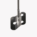 Roeras voor bovenroerders - peddel roerder 3-gaten - 500 mm - Ø 8 mm - RVS - agitator diam. 70 mm