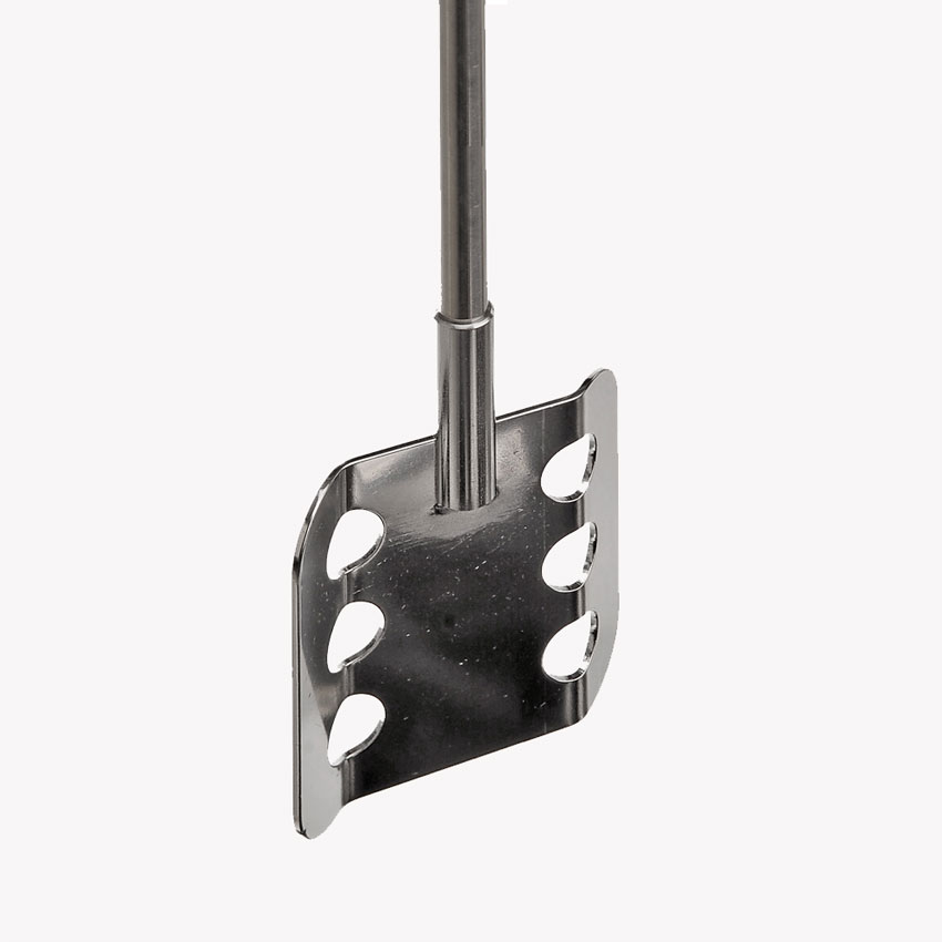 Stirring shaft for overhead stirrers - paddle stirrer 6-holes - 500 mm - Ø 8 mm - SS - agitator diam. 70 mm
