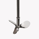 Roeras voor bovenroerders - propellerroerder - 3-bladig - 500 mm - Ø 8 mm - RVS - agitator diam. 50 mm