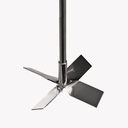 Stirring shaft for overhead stirrers - propeller - 4-blades - 500 mm - Ø 8 mm - SS - agitator diam. 50 mm
