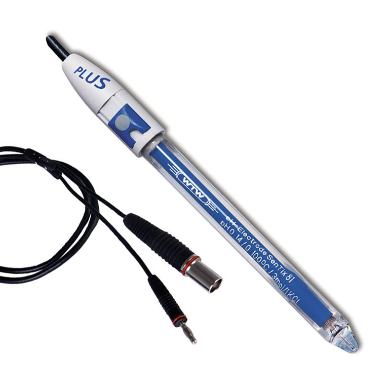103642 WTW SenTix 81 pH elektrode met temperatuursensor - 3 mol/L KCl - glas - DIN + banaan plug