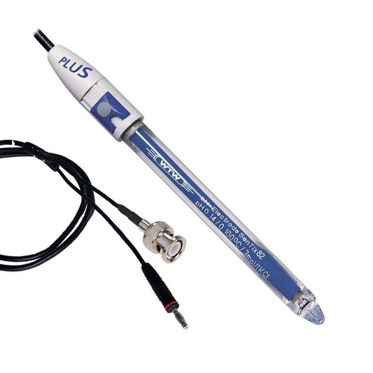 103643 WTW SenTix 82 pH-elektrode met temperatuursensor - 3 mol/L KCl - glas - BNC + banaan plug