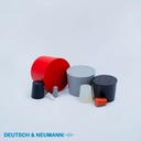 Rubberen stoppen 26-32 mm zonder gat - conische rubber stop - grijs - natuurrubber