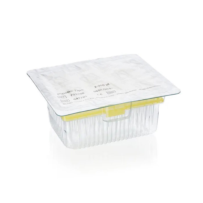 Brand 732128 Pipette tips 2 - 200 µl - sterile - PP - transparent - 10x 96 pieces refill for rack TipRack