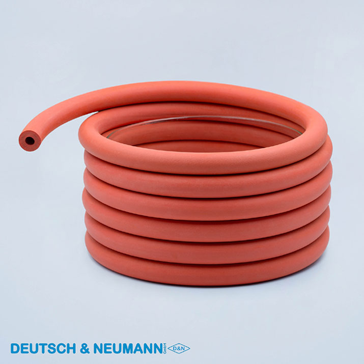 Vacuum tubing 8 mm natural rubber - external diameter 18 mm - red