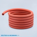 Vacuum tubing 8 mm natural rubber - external diameter 18 mm - red