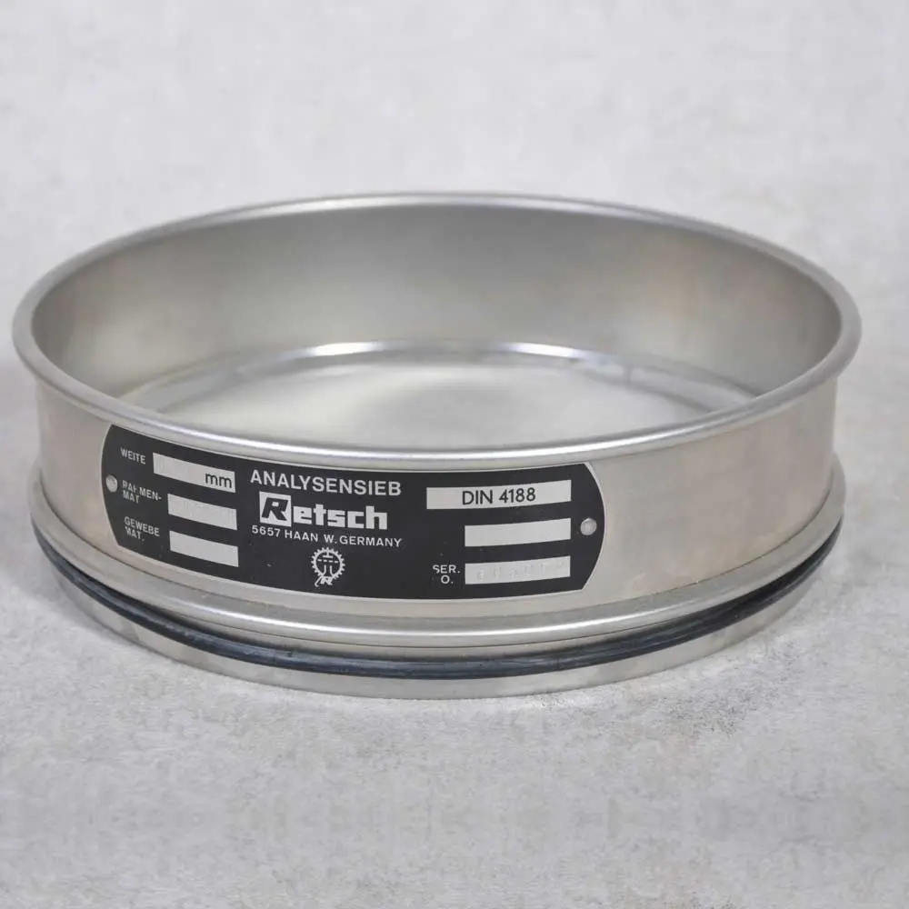 Tweedehands - Retsch Analysezeef 280 µm 200×50 mm ISO 3310-1 RVS geweven gaas zeefplaat