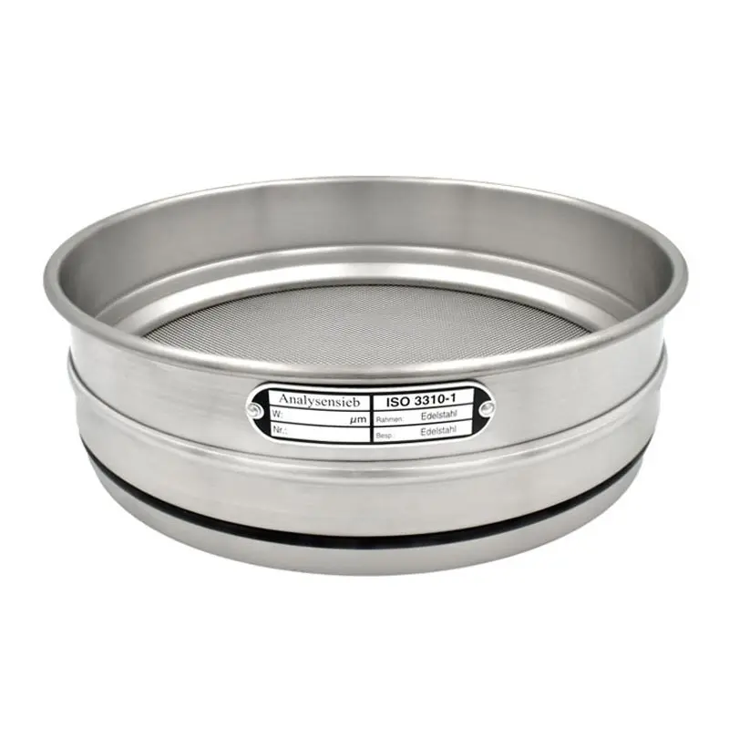 Analysezeef 150 µm 200×50 mm - RVS geweven gaas zeefplaat - ISO 3310-1