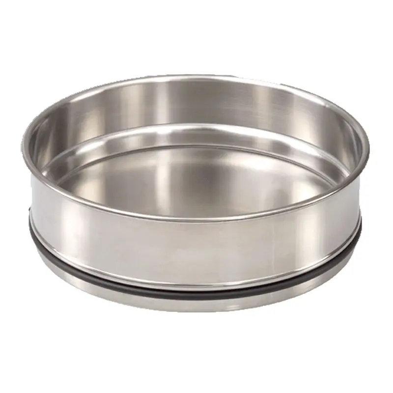 Intermediate sieve pan 200×50 mm – stainless steel – intermediate collection pan for sieve machine