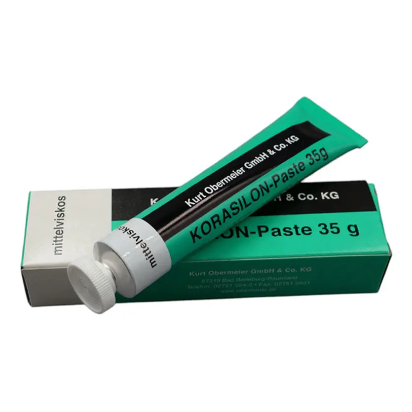 Vet voor geslepen glaswerk - Korasilon siliconen pasta - laagviskeus - transparant - tube van 35 g