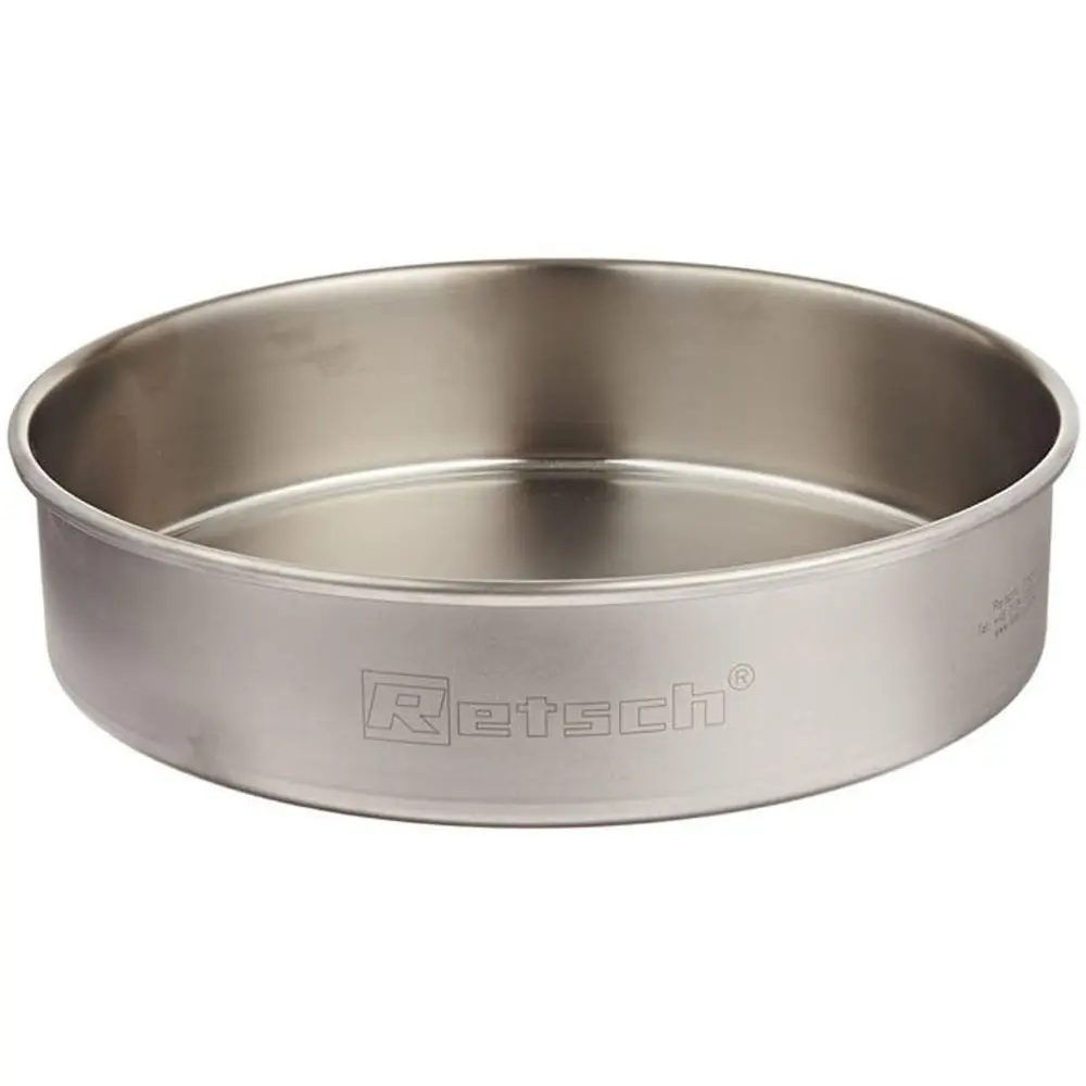 Retsch collecting pan 200×50 mm for sieve machine - stainless steel - sieve pan