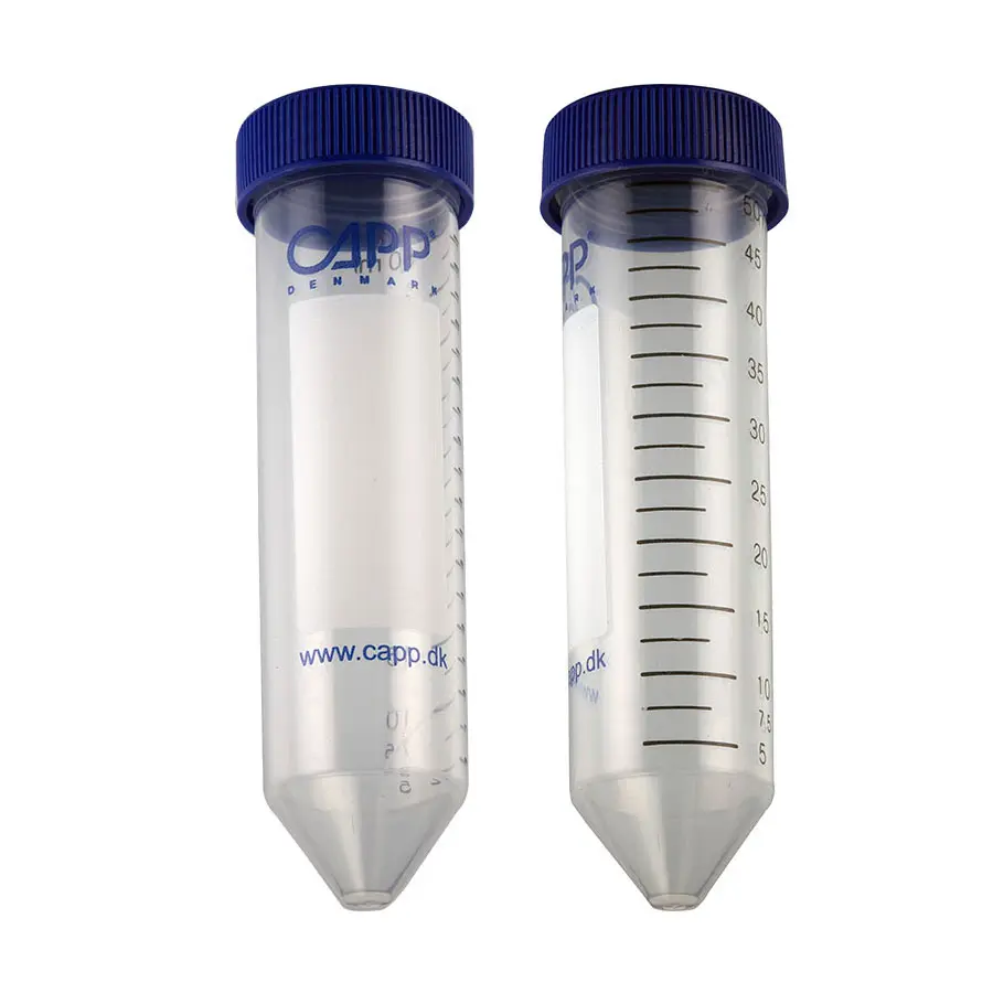 BluCAPP Centrifuge tubes 50 ml sterile - 30×115 mm - PP - conical bottom - flat screw cap - 25 pieces