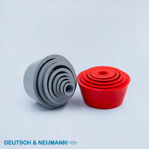 [2010181] Guko gasket set for Buchner funnel - conical rubber sleeves - 8-parts - gray