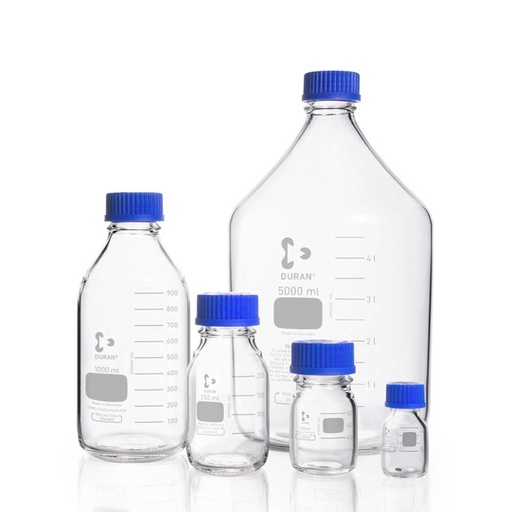 [218016357] DURAN laboratory bottle 500 ml - GL45 screw cap - pouring ring - 218016357