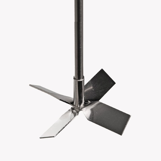 [5008-50-50] Stirring shaft for overhead stirrers - propeller - 4-blades - 500 mm - Ø 8 mm - SS - agitator diam. 50 mm