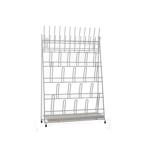 [10140] Draining rack 44 places for test tubes and flasks PA-coated with drip pan