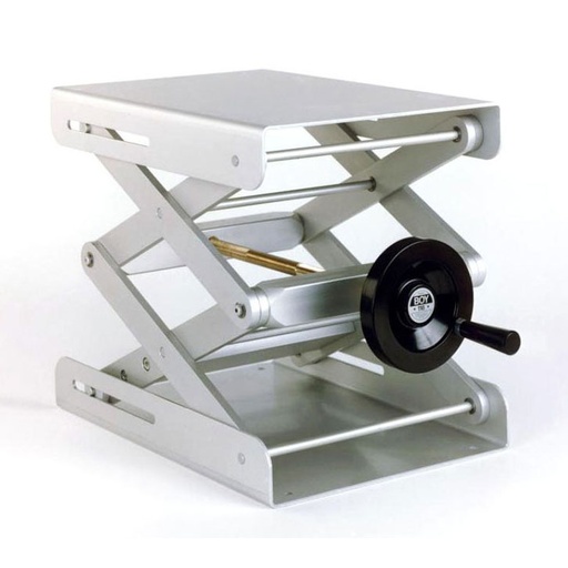 [4274-118] SwissBoy 118 Lab jack 240x320 mm - height range 120-493 mm - max. 90 kg - aluminium - silver - lab lift