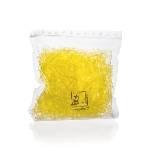 [732028] Brand 732028 Pipette tips 2 - 200 µl - non-sterile - PP - yellow transparent - 10000 pieces in bag