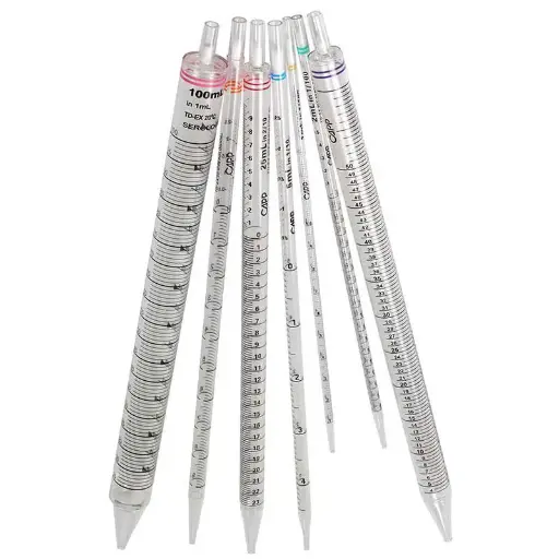 [7077624] Steriele Serologische pipetten 10 ml oranje kleurgecodeerd – met wattenprop – Polystyreen – 50 stuks