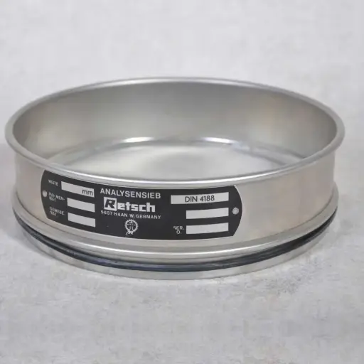 [bofu-0424] Gebruikt - Retsch Analysezeef 280 µm 200×50 mm ISO 3310-1 RVS geweven gaas zeefplaat