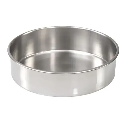 [20050-0001] Sieve pan 200×50 mm – stainless steel – collecting pan for sieve machine