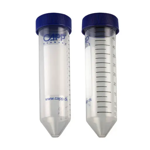 [5100050C] BluCAPP Centrifuge tubes 50 ml sterile - 30×115 mm - PP - conical bottom - flat screw cap - 25 pieces
